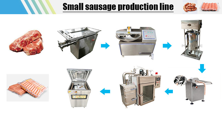 1000kg/H Sausage Processing Line Vacuum Sausage Filling