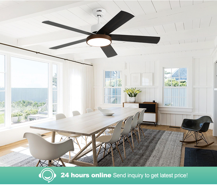 Smart Control LED Ceiling Fan with Light 52-inch 5 MDF Blades and 35/60W Motor Wattage