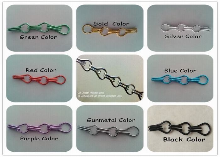 Anodised Deco Mesh Rope Aluminium Chain Door / Fashion Fly Screen Curtain