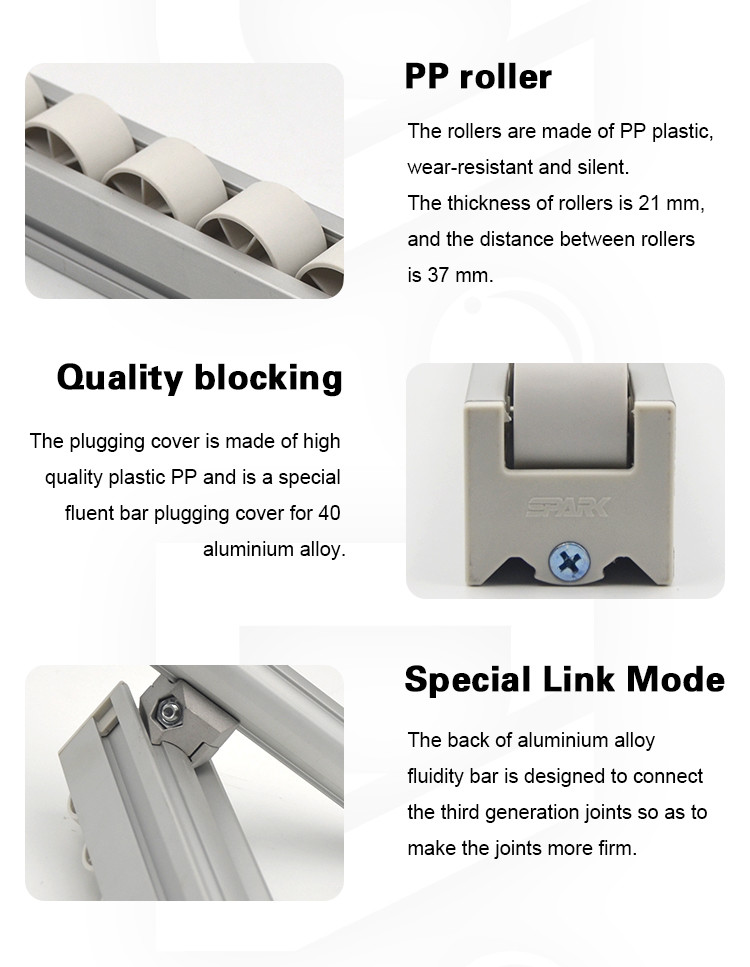 Strengthen Sheet Metal 41x35 Aluminum Roller Track