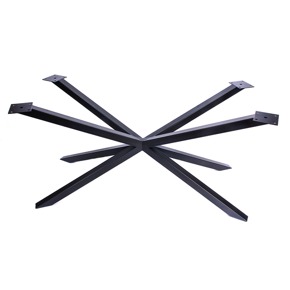 Large Cross Frame Round Pedestal Coffee Table Base for Customized Dining Furniture