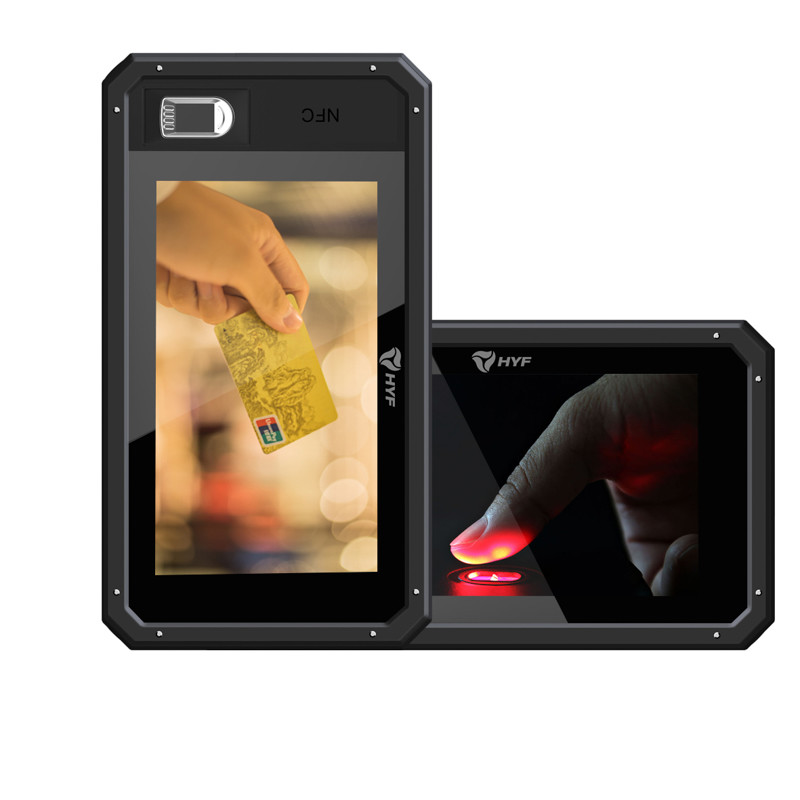 NFC Android 7.0 Rugged Mobile Computer DC Fingerprint Waterproof Biometric Tablet