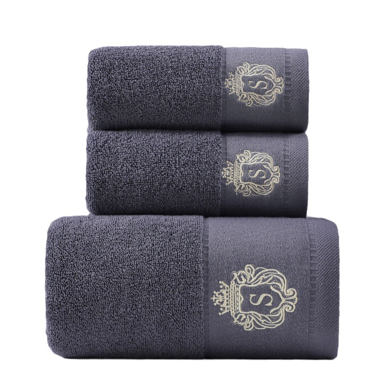 Customized Logo Embroidered Pure Cotton Towel Sets Soft and Absorbent Perfect Gift