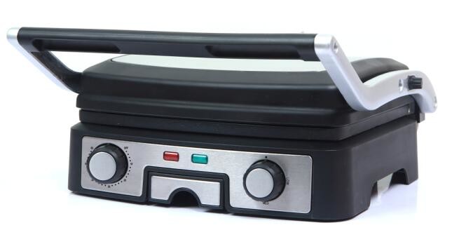 Fully Open 4 Slice Panini Grill, panini press, sandwich press, sandwich toaster With S/S Housing