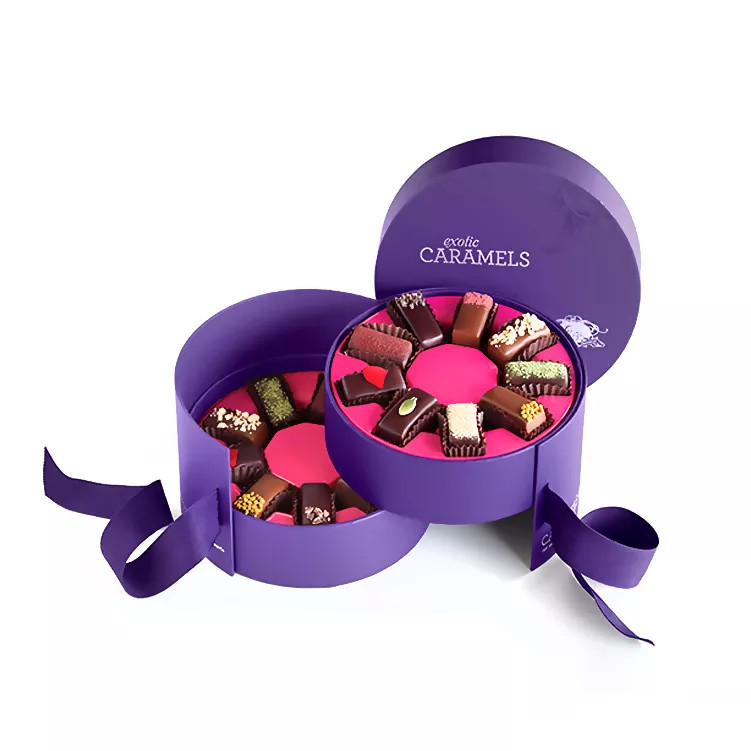 Cardboard Chocolate Packaging Boxes Varnishing 2mm Paperboard With Clear Window