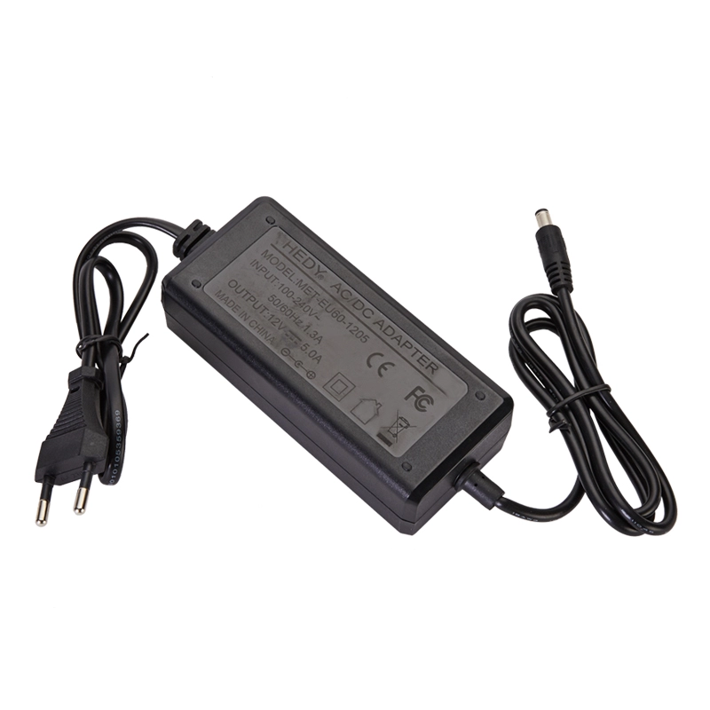 EU AU BIS EMC PSE 12v 5 Amp Power Adapter , Dc Power Supply Adapter