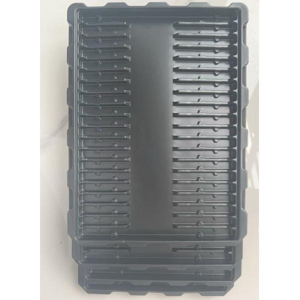 Eco-friendly Rectangle ESD IC Extraction Tray , 4-Inch Chip Crystal PS Tray