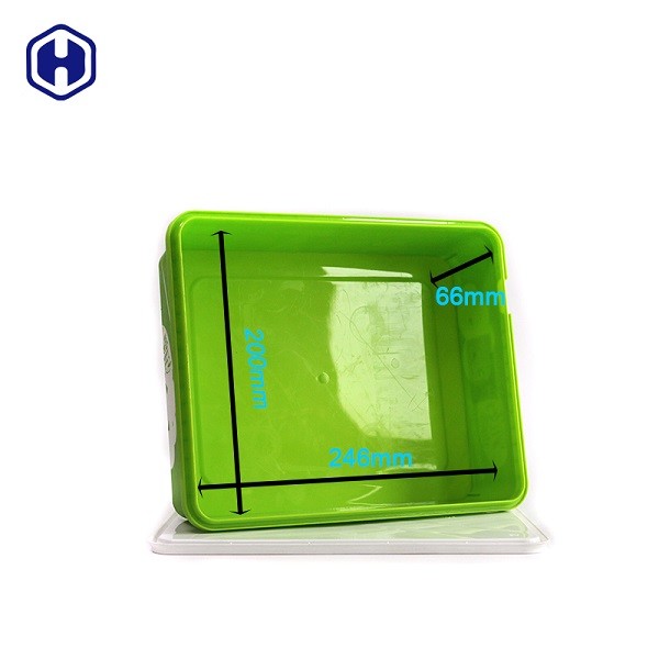 Empty Square Plastic Food Storage Containers Eco Friendly SGS FDA Certificated