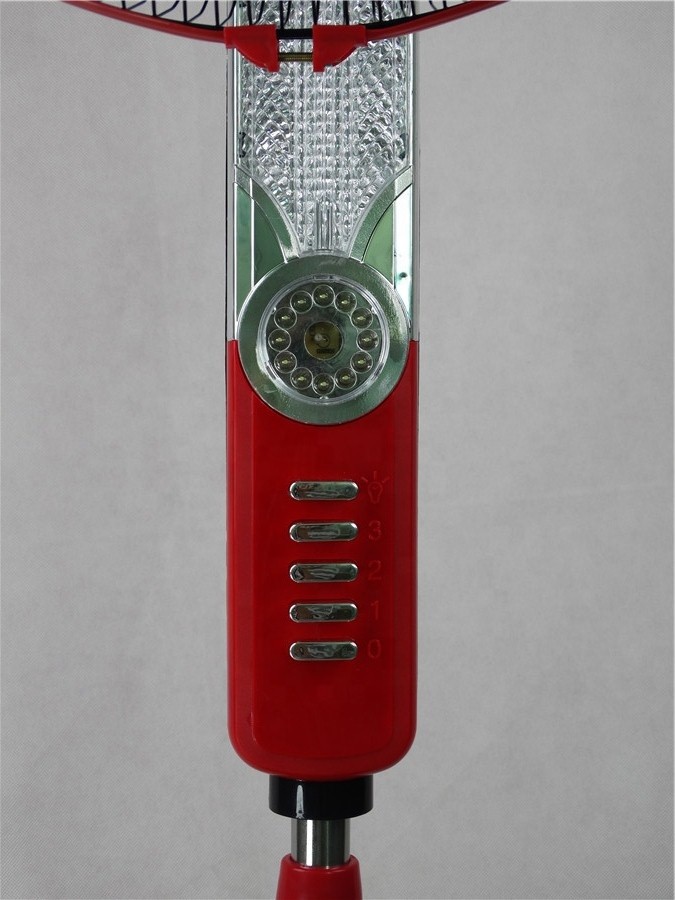 16 Inch 18 Inch Lithium Battery Fan , Rechargeable Pedestal Fan With Light & Usb Charger