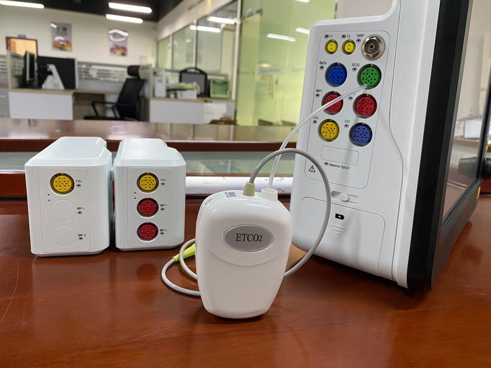CO2 Sidestream Capnography Monitor Plug Play Plastic Material