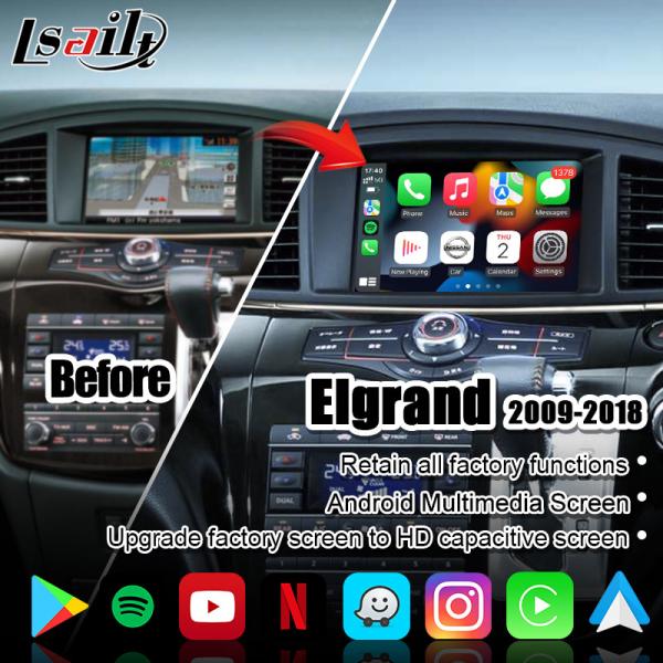 Wireless CarPlay Car Multimedia Screen for Nissan Elgrand Patrol, Armada