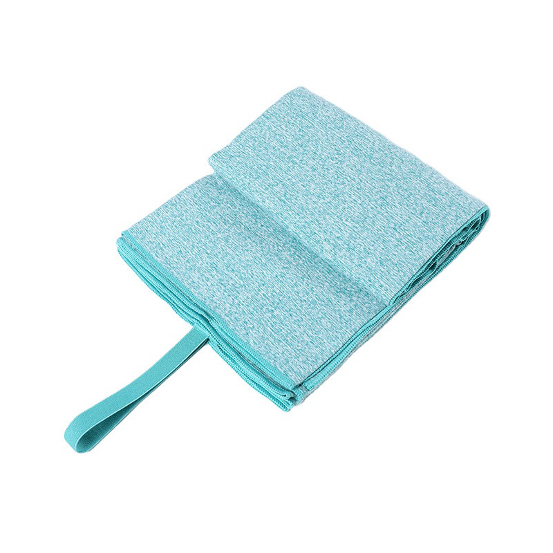 Quick Dry Microfiber Suede Blue Beach Towel Blanket Custom 19x39 Inch