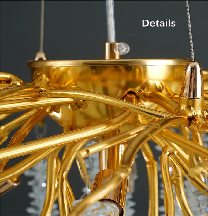 G9 Modern Lobby Chandelier Crystal Grand Hospitality Chandeliers Energy Saving
