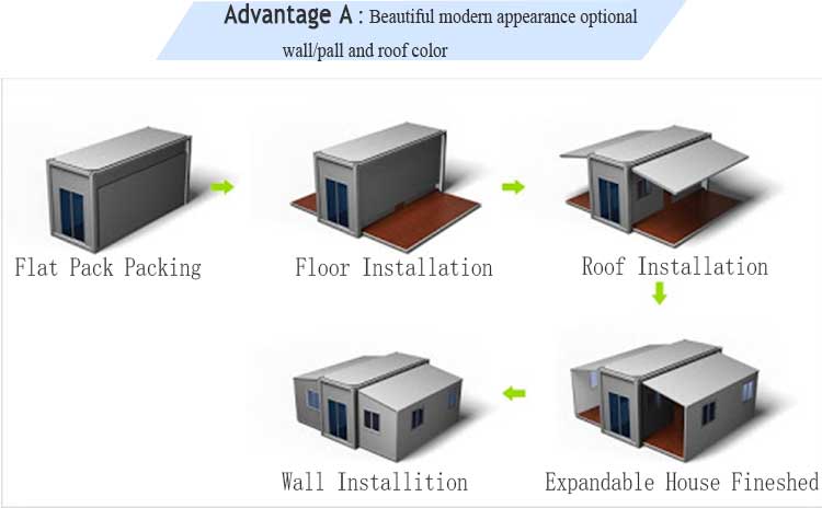 Sandwich Panel Luxury Villa Container Expandable House for Modern Design Hotel Room