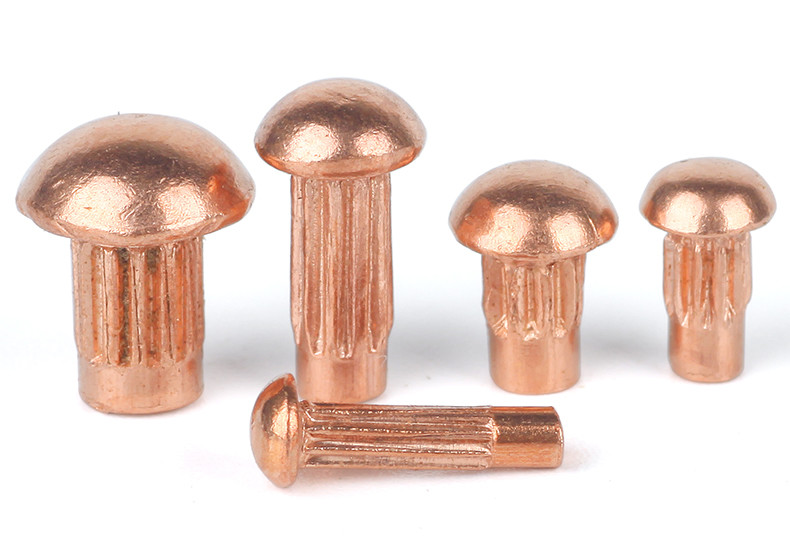 Red Copper Pan Head Knurling Rivets Roud Head Knurled Rivets Rivets for Name Plate