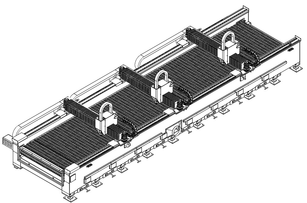 3000W Laser Power Automatic Coiled Sheet Laser Cutting Machine Hypcut / Cypcut Control System For Large-Scale Cutting