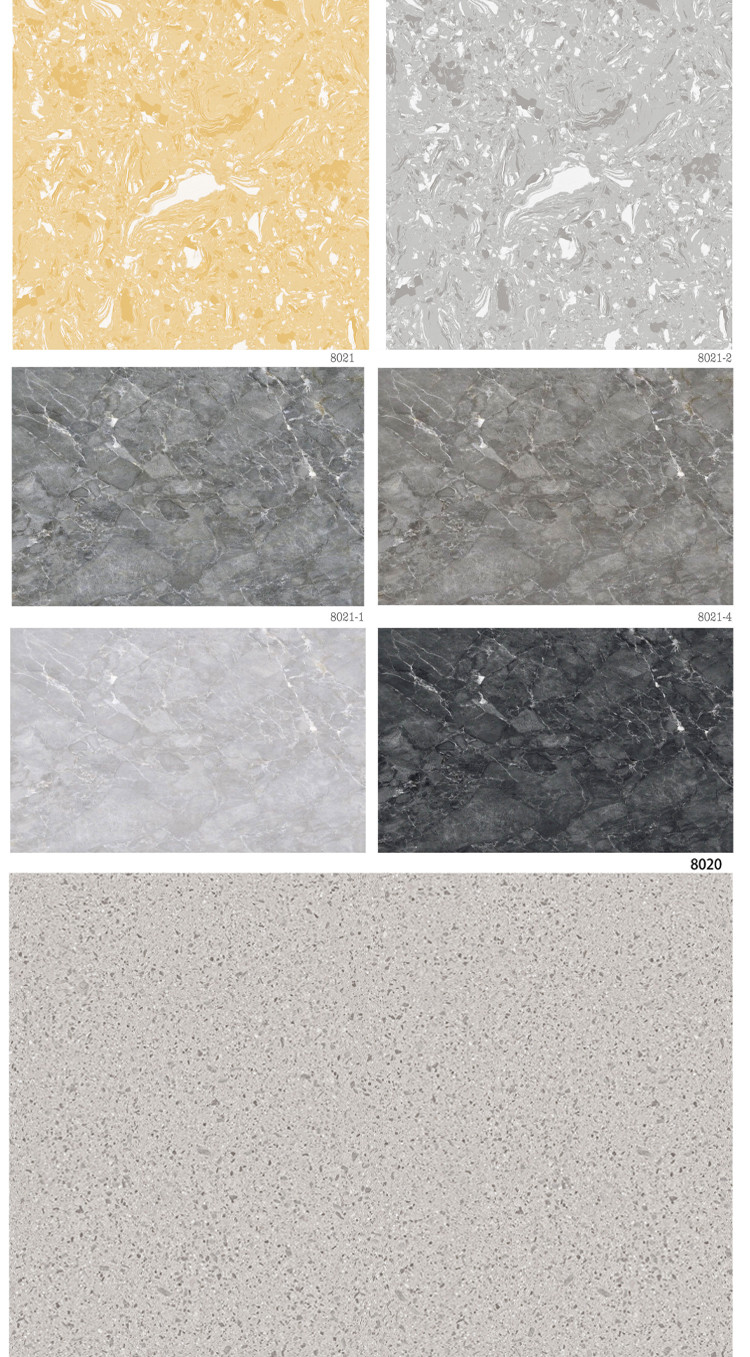 Waterproof Marble Bamboo Charcoal Fibre Board 1220*2600mm