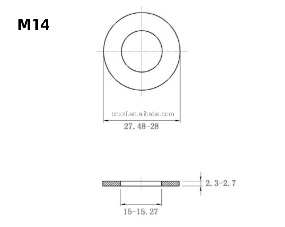 Grade Hastelloy C-276 DIN125 Flat Plain Washer for Spring and Load Applications M6-M16 with Internal Tooth Plain Finish