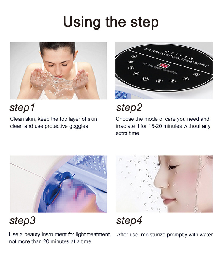 Red Blue Light Therapy for Face, ZHU HAI OABES LED Face Mask Light Therapy for Acne Wrinkles