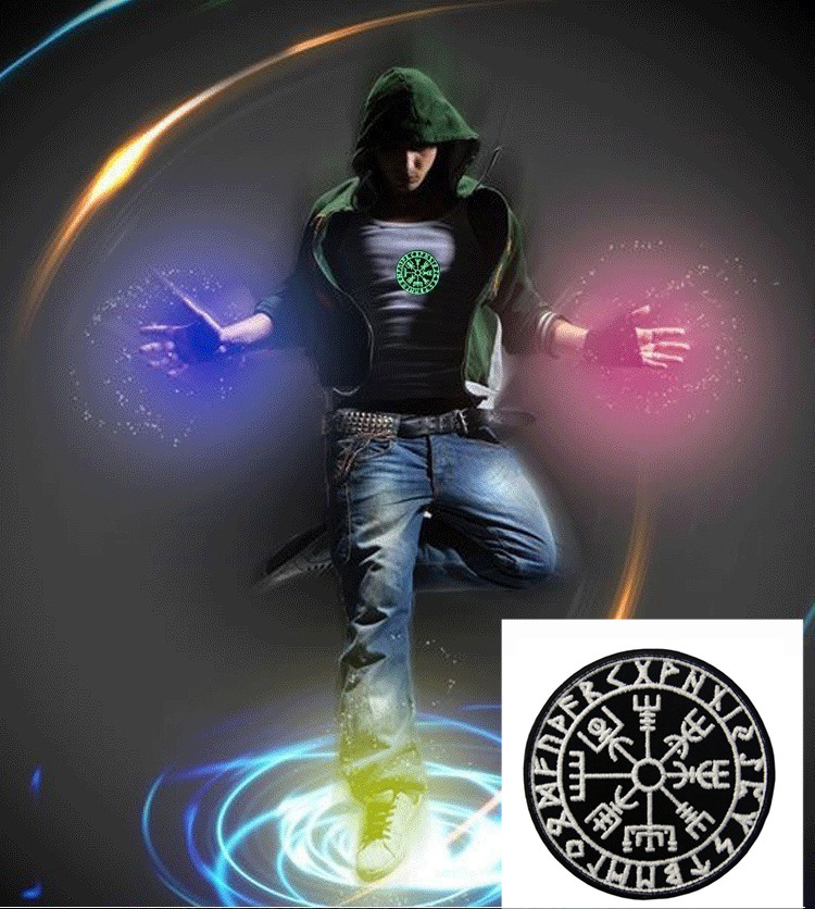 Washable Round Shape Custom Embroider Patch With Fluorescence