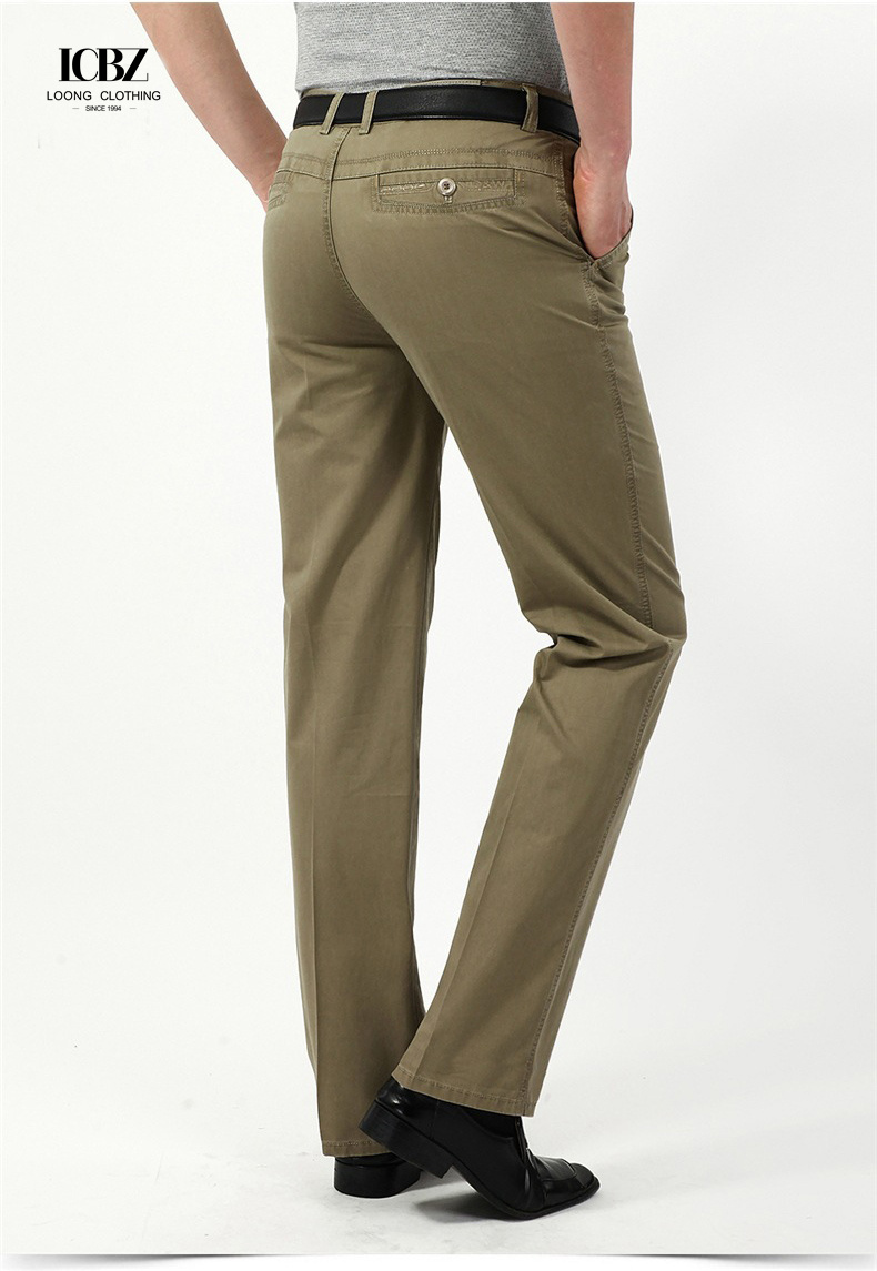Cargo Pants for Men 2022 Spring and Summer Thin High Waist Straight Dad Dress Pant