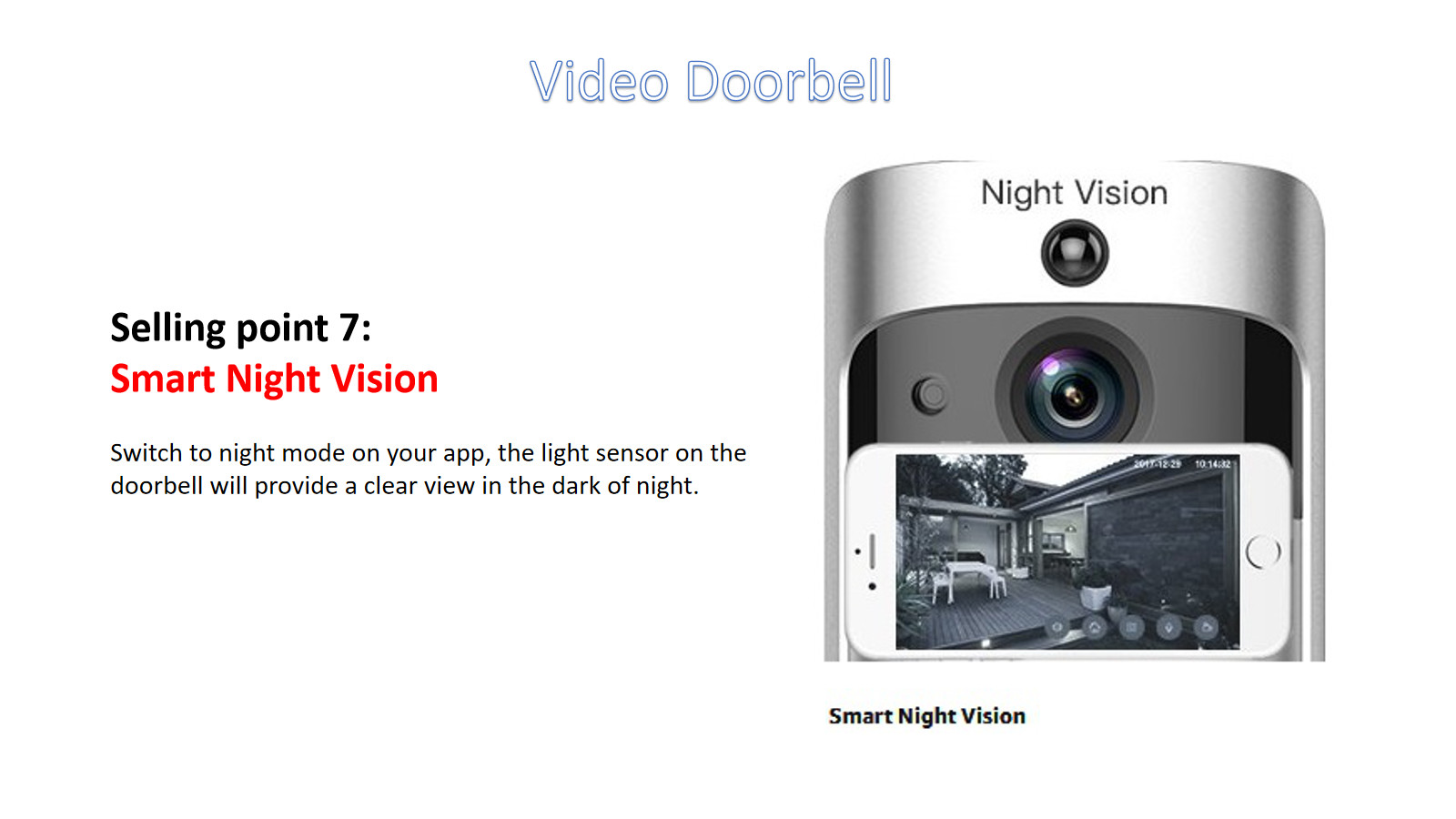 HFSecurity RD01 Wide Angel WIFI VIsua Real Time Two Way Audiol Door Bell