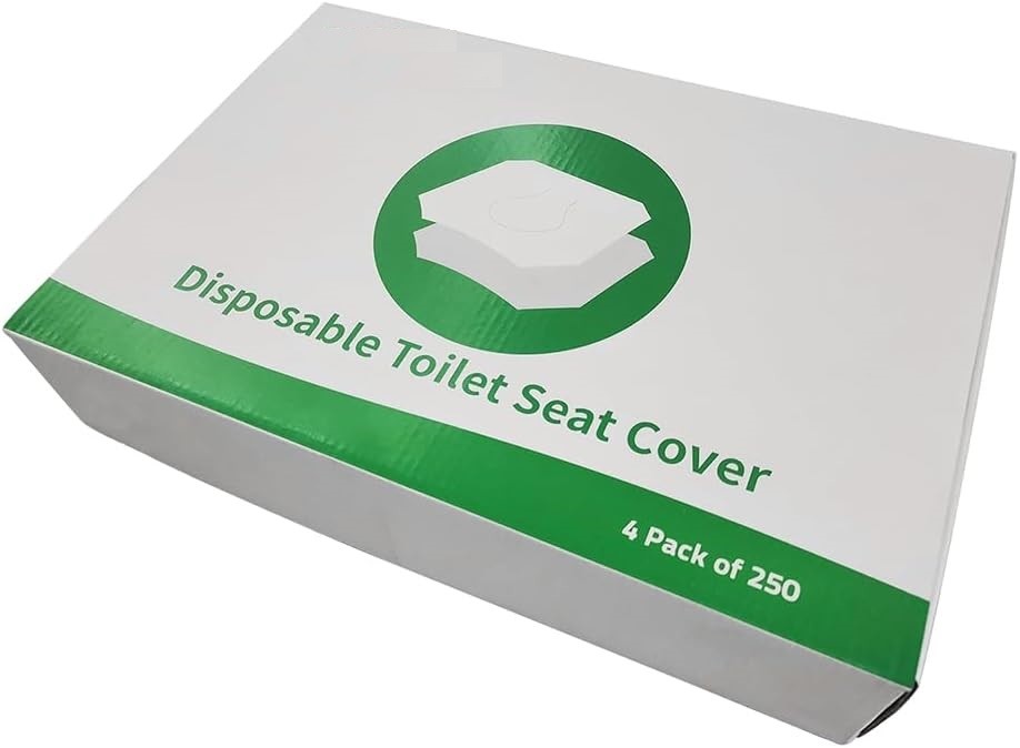 Disposable Toilet Seat Cover Flushable and Biodegradable Paper Toilet Seat Cover for Adults Kids, Great for Hotel