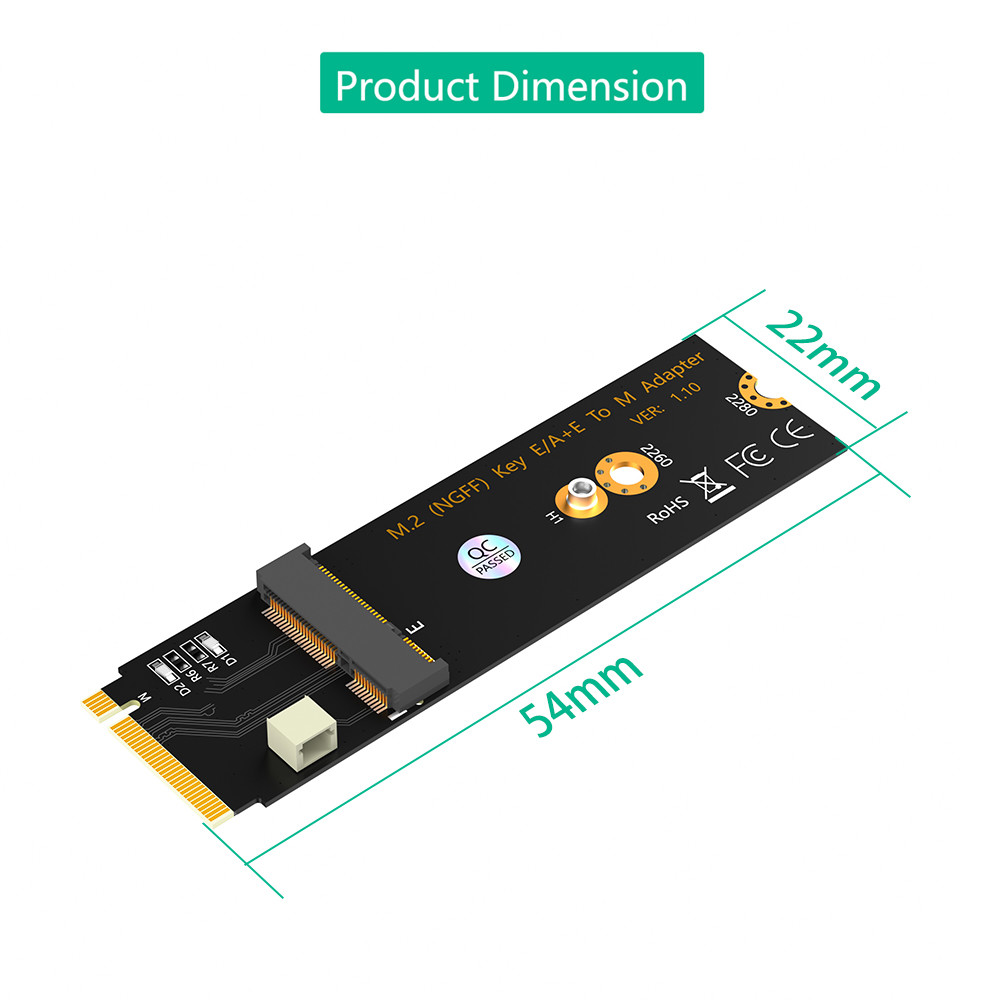 WiFi Bluetooth NGFF A+E Key To M.2 Key M Adapter Mini Pcie SSD Adapter Card