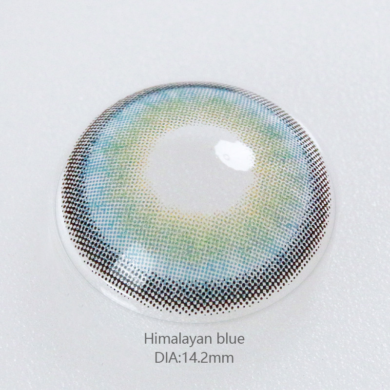 14mm Blue Monthly Colored Contacts Lenses 4 Tone For Birthday Party