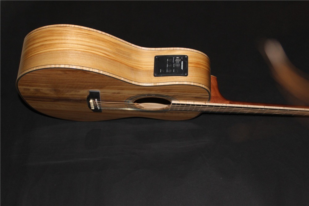AAAA all Solid imported olive wood OM body custom guitar acoustic electric guitar