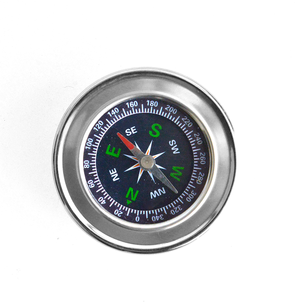 Compact Silver Outdoor Mountaineering Emergency Rescue Tool Handheld Compass SC001 73g