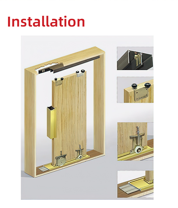 Zinc Plating Iron Nylon Wardrobe Sliding Fitting System for Customer Requirements