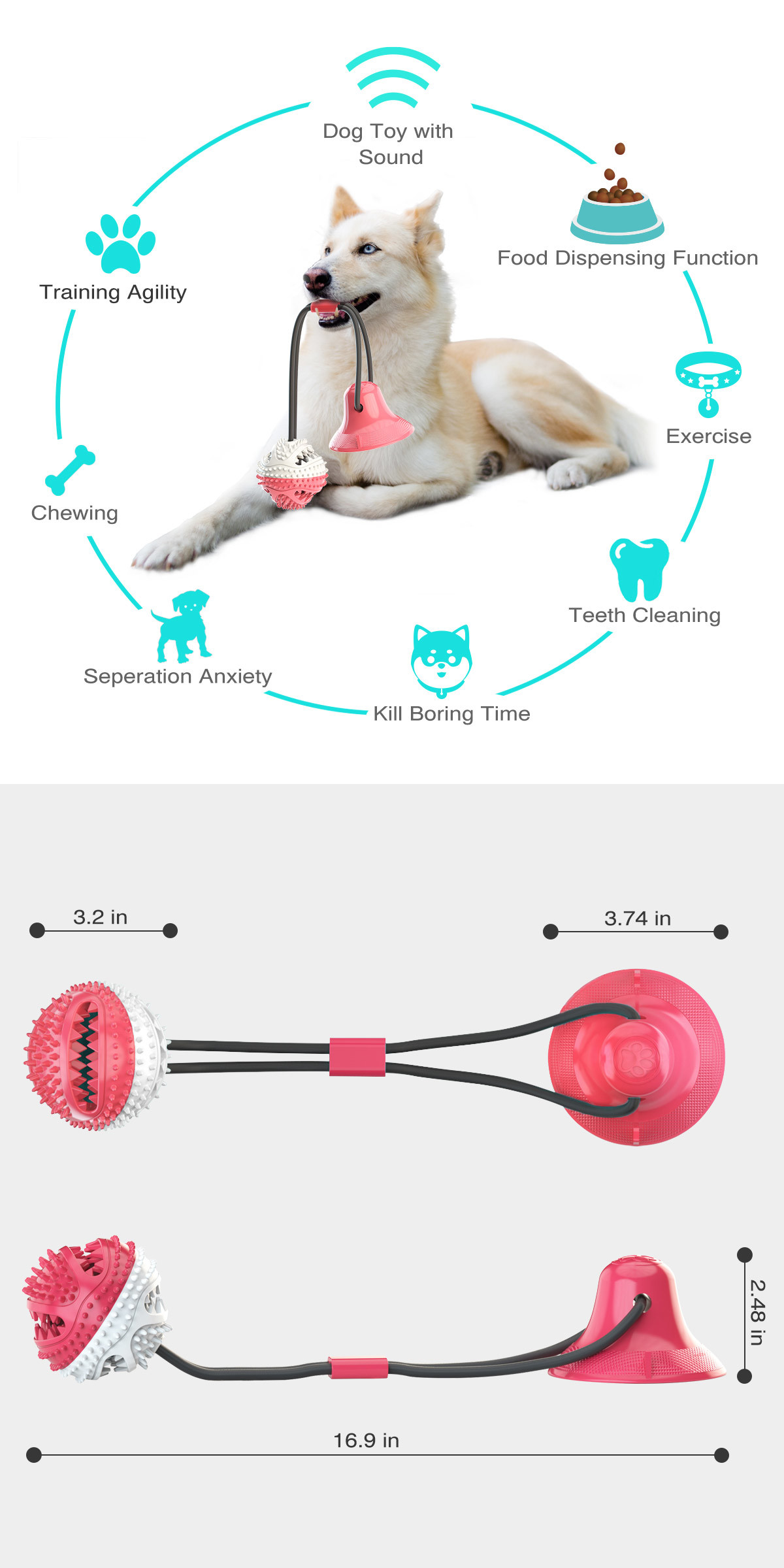 Eco Friendly Small Dog Teeth Cleaning Toys ODM Rally Training Puppy Teething Toys