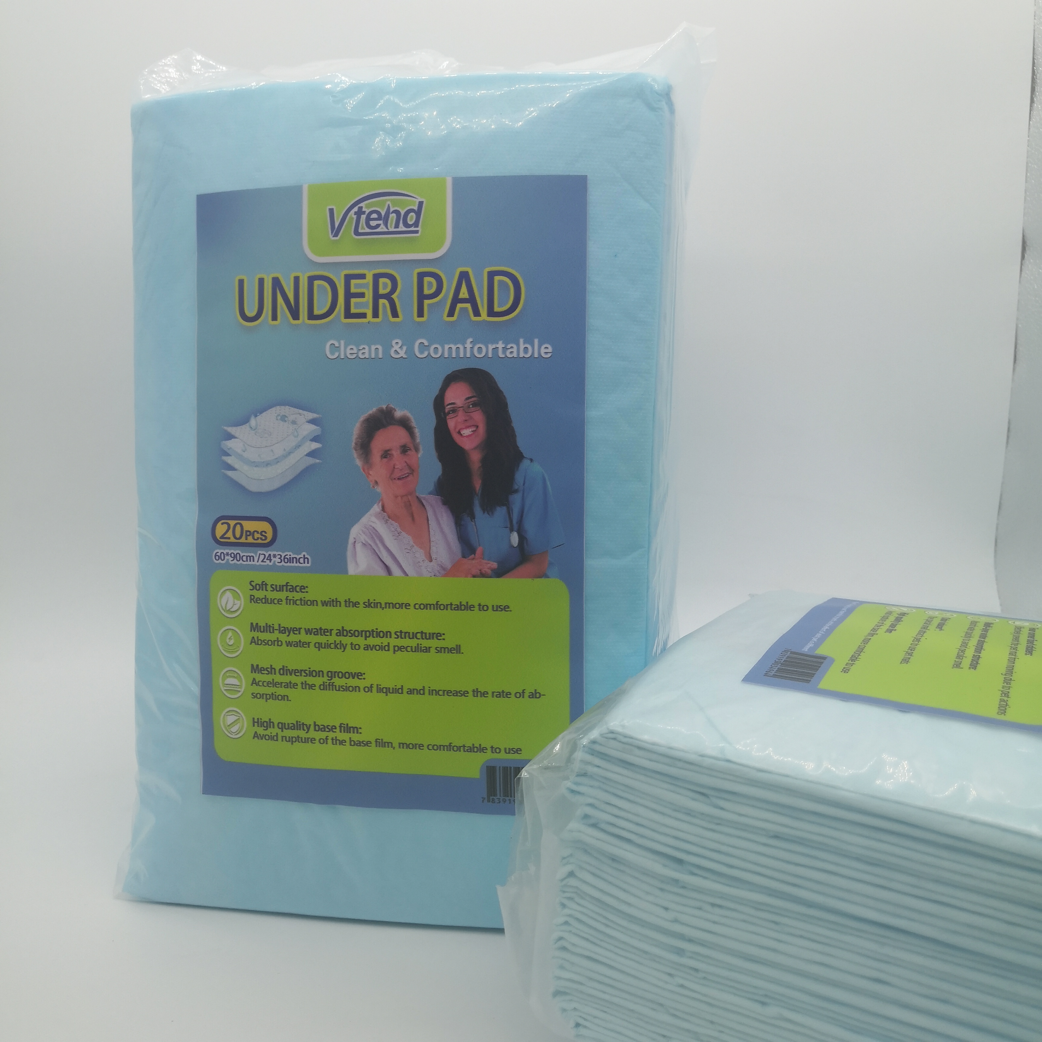 Extra Large Absorbent Dog Training Pee Pads 60x90 60x60 60x45 with Soft Nowoven Frabic