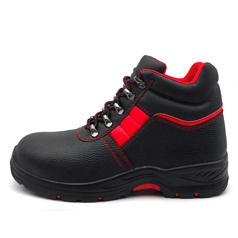 Mining Industrial Safety Shoes Anti Impact Leather Slip Resistant Shoes Anti Puncture