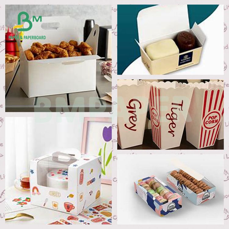 270gsm Single Coated Ivory Board Food Container White Paperboard
