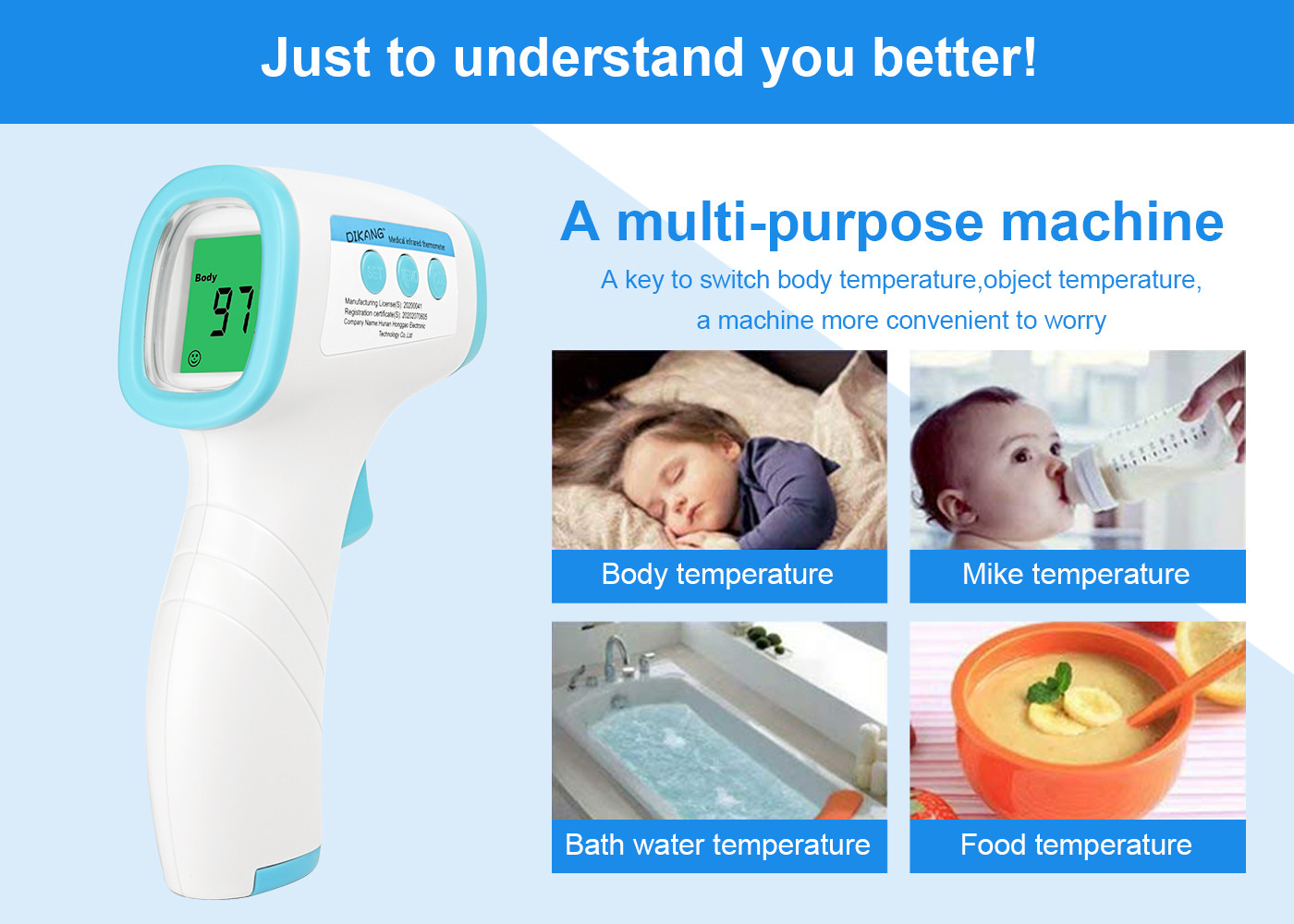 Termometro Infrared No Touch Forehead Thermal Gun Infrared Thermometer Body