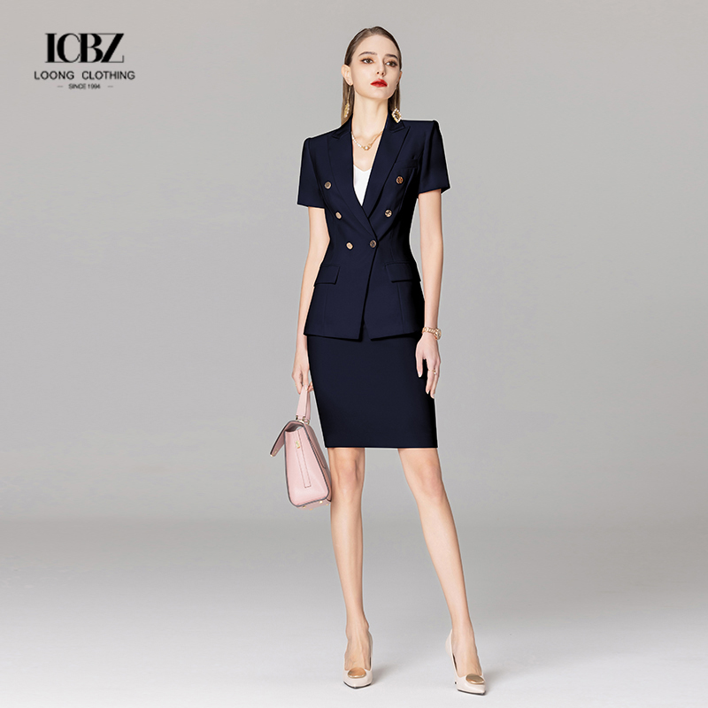Women's Formal Suit in Slim Fit Polyester Fiber Fabric Office Dress for Ladies