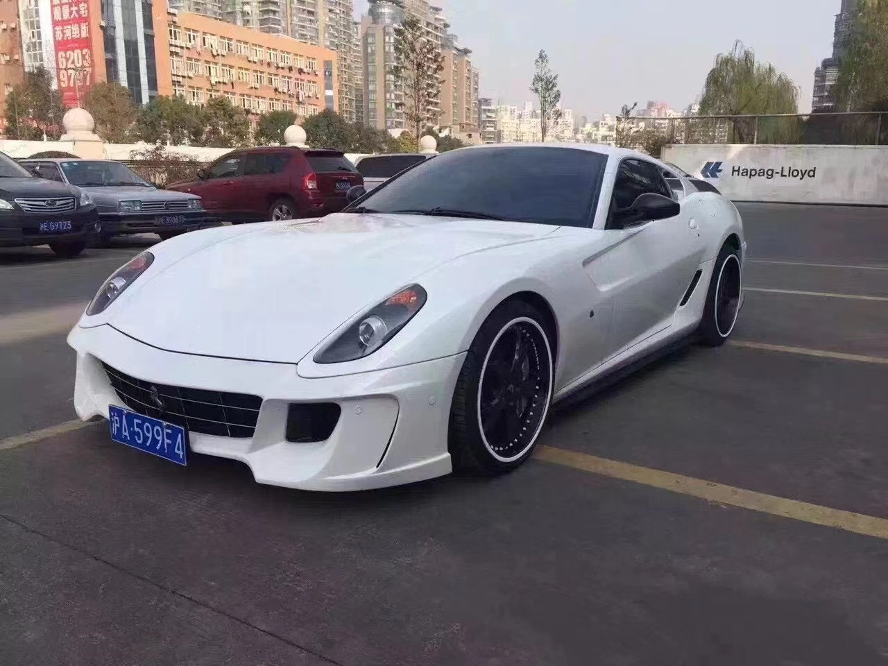 For Ferrari 599 Body Kit 599 Upgraded VORS Style Front and Rear Bumper Side Skirt Spoiler Carbon Fiber Body Kit