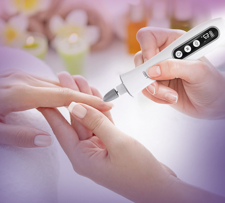 LED Display Electric Nail Polishing Machine Low Noise USB Charging Manicure Pedicure Nail File Set Electric Nail Drill