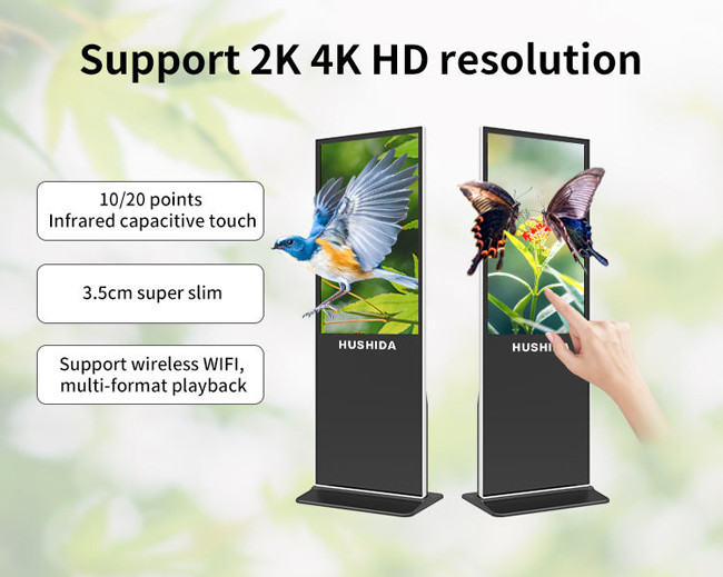 43 Inch Floor Standing Interactive Kiosk LCD Advertising Player