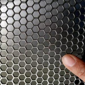Hexagonal Hole Aluminum Perforated Mesh Sheet 1mm Thickness