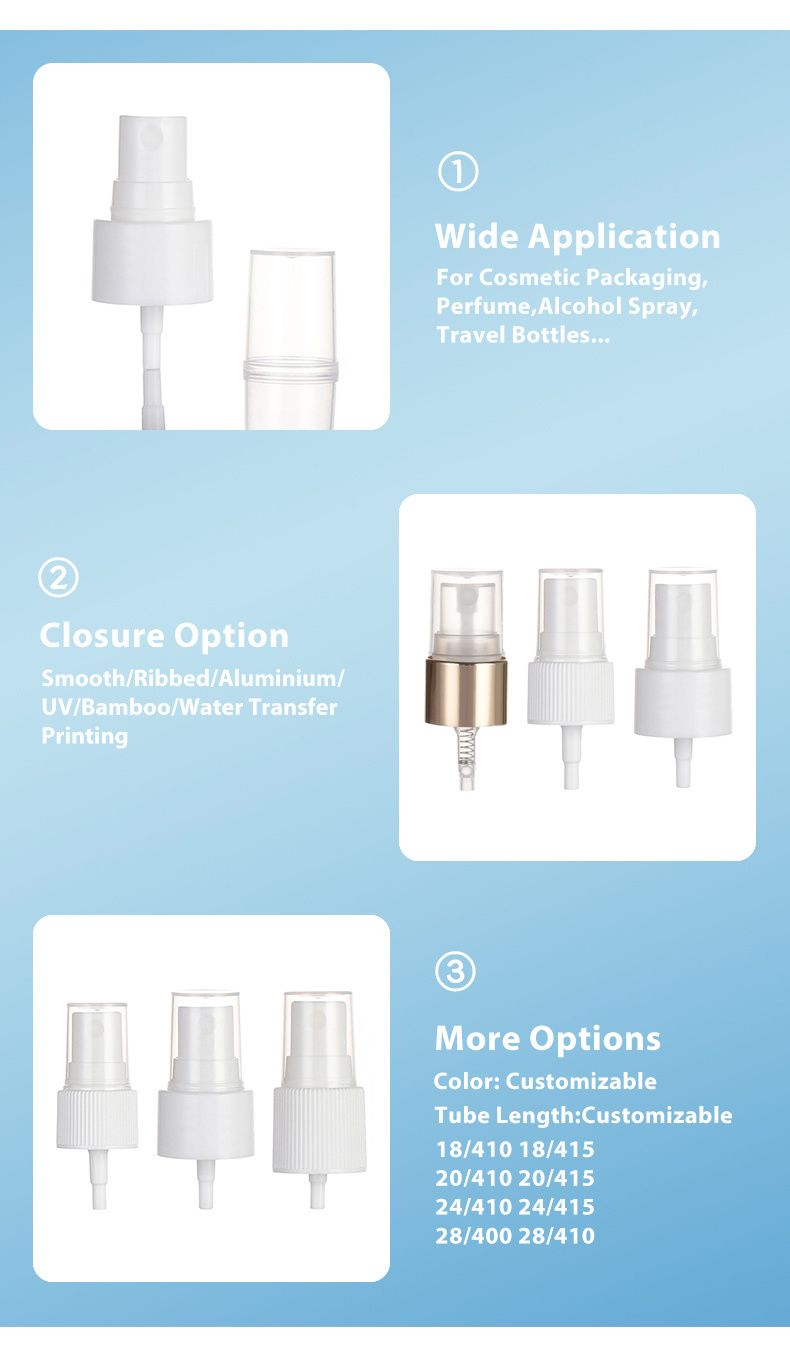24mm 20mm Plastic Mist Sprayer Fine Nasal Spray 0.15cc