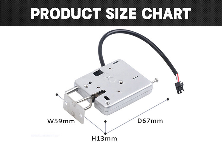 Silver 1.2A Solenoid Cabinet Lock For Storage Locker