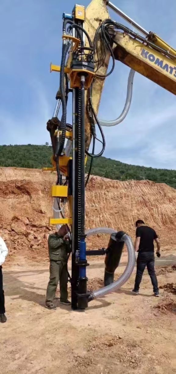 Crawler Excavator Rock Drill Attachment Color Customized OEM Available