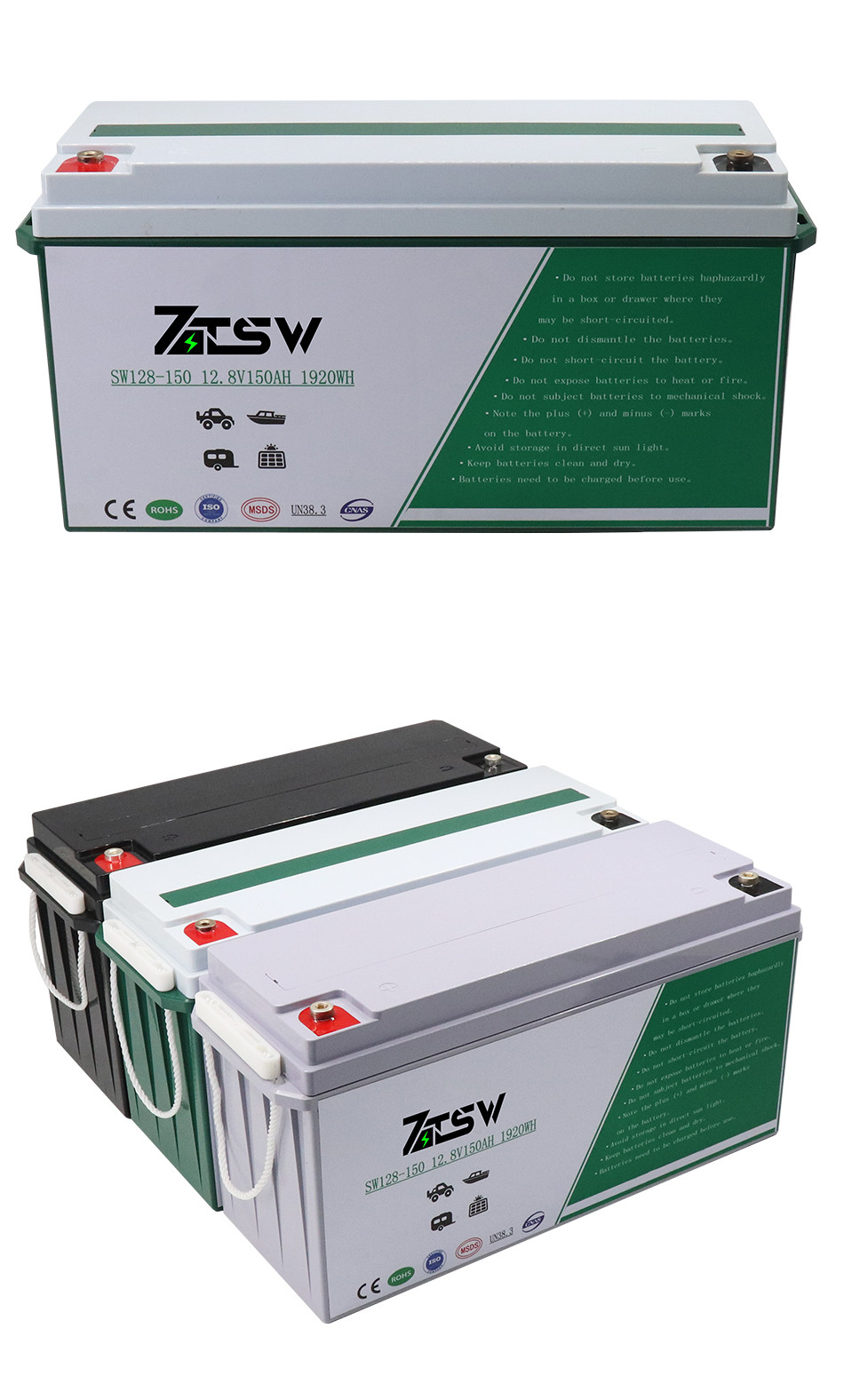 12V 150AH Lithium Ion Battery Deep Cycle Lifepo4 Lithium Battery Pack For Fridge