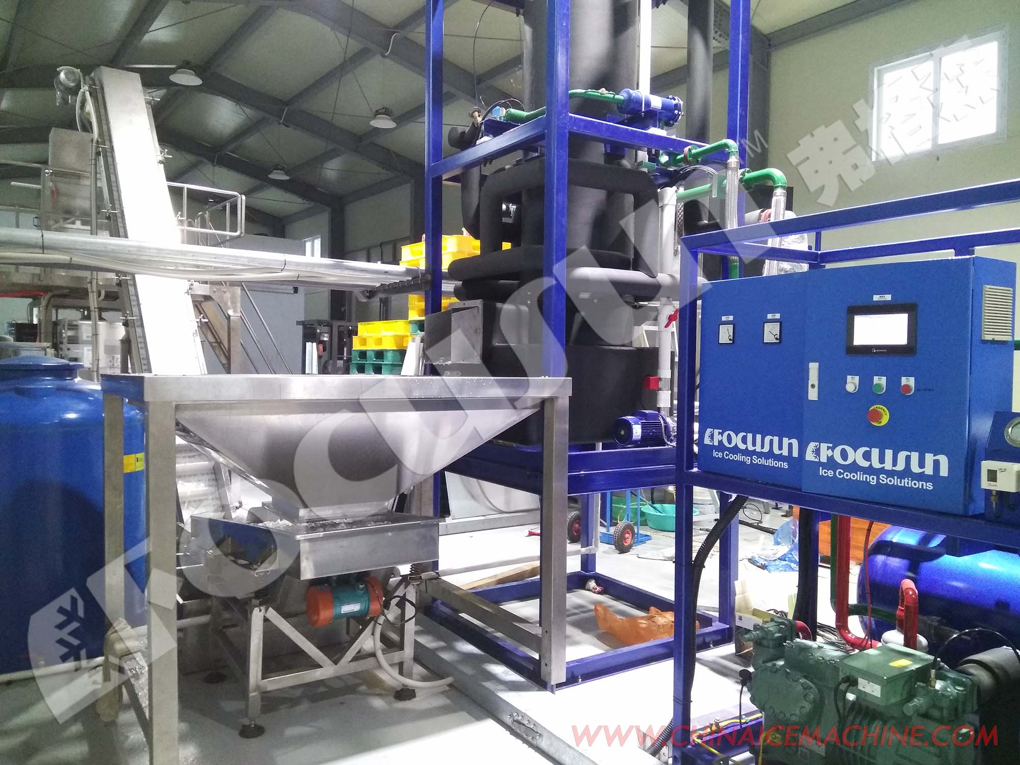 1-20Tons/day Industrial Tube Ice Machine Energy Saving Consumption of Electricity Good