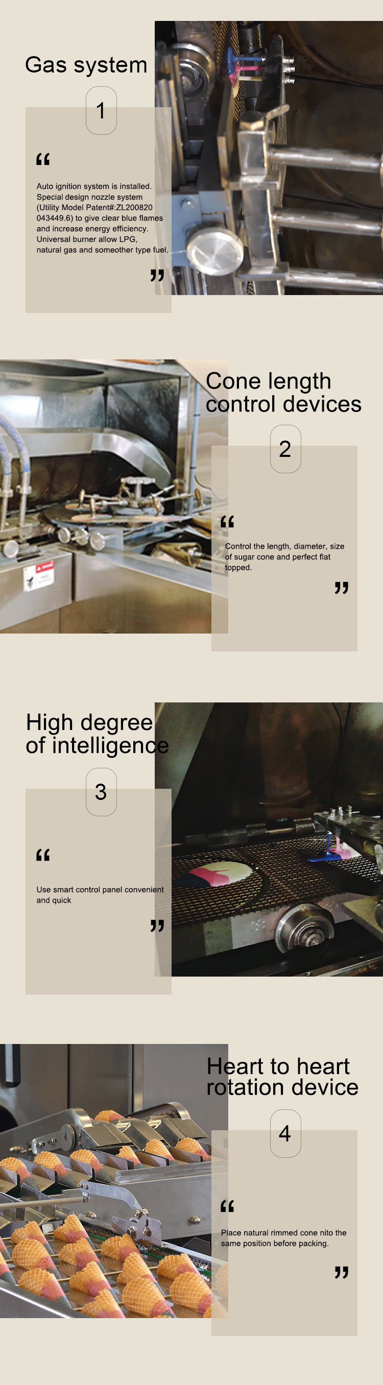 Sugar Cone Production Line , Ice Cream Cone Machine , Stainless Steel.