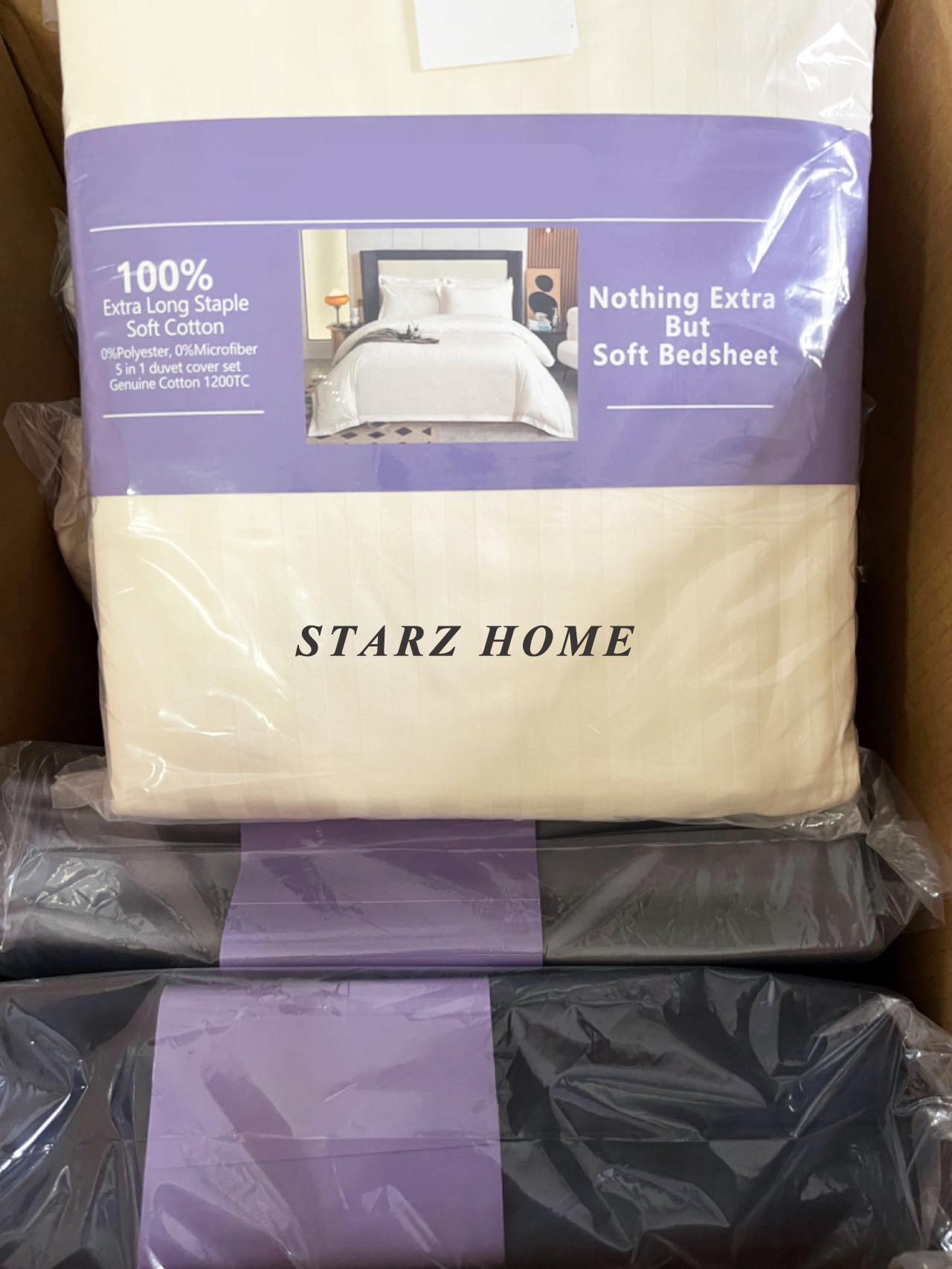 National Standards Color Fastness Grade Cotton 4-piece Bedding Set with Quilt Bed Cover