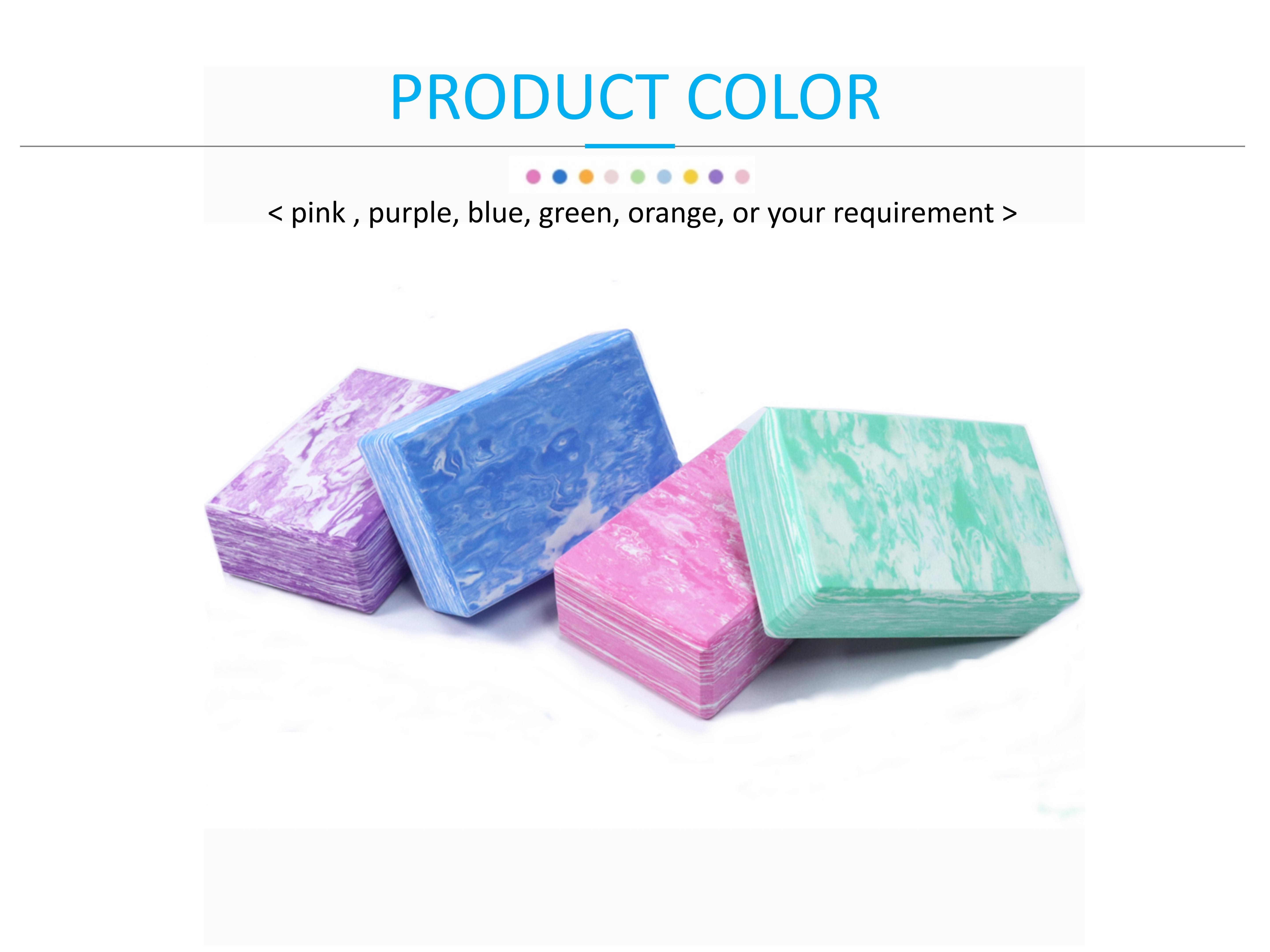 OEM Non Slip Camouflage Marble EVAFoam Yoga Block For Body Shaping Training